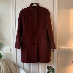Jones New York Winter Coat | Burgundy Red (Size 6)